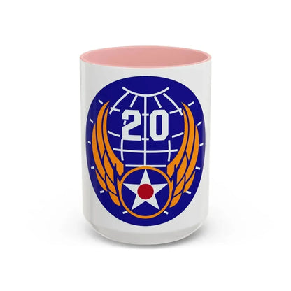 20 Air Force (U.S. Army) Accent Coffee Mug 15oz Pink - Go Mug Yourself
