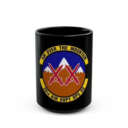 20 Air Support Operations Squadron ACC (U.S. Air Force) Black Coffee Mug-15oz-Go Mug Yourself