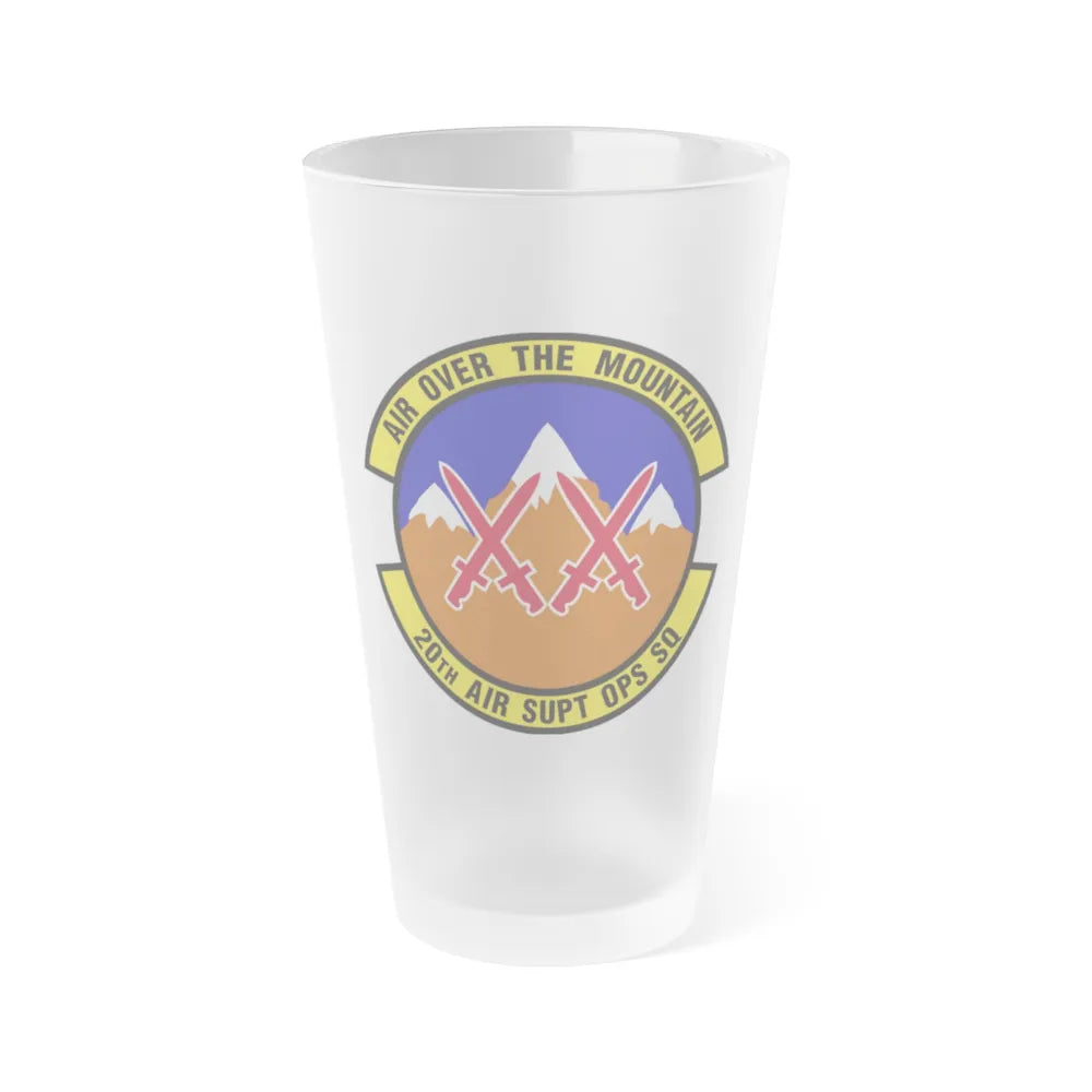 20 Air Support Operations Squadron ACC (U.S. Air Force) Frosted Pint Glass 16oz-Go Mug Yourself