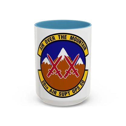 20 Air Support Operations Squadron ACC (U.S. Air Force) Accent Coffee Mug 15oz Light Blue - Go Mug Yourself
