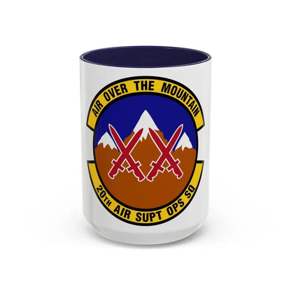 20 Air Support Operations Squadron ACC (U.S. Air Force) Accent Coffee Mug 15oz Navy - Go Mug Yourself