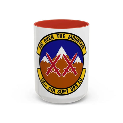 20 Air Support Operations Squadron ACC (U.S. Air Force) Accent Coffee Mug 15oz Red - Go Mug Yourself