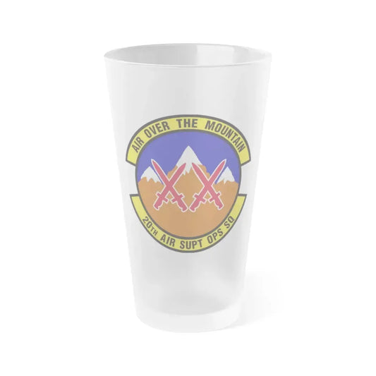 20 Air Support Operations Squadron ACC (U.S. Air Force) Frosted Pint Glass 16oz Default Title - Go Mug Yourself