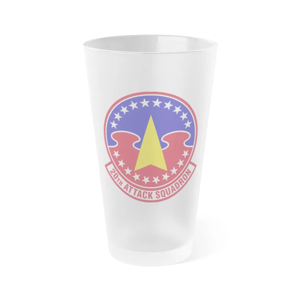 20 Attack Squadron ACC (U.S. Air Force) Frosted Pint Glass 16oz-16oz-Frosted-Go Mug Yourself