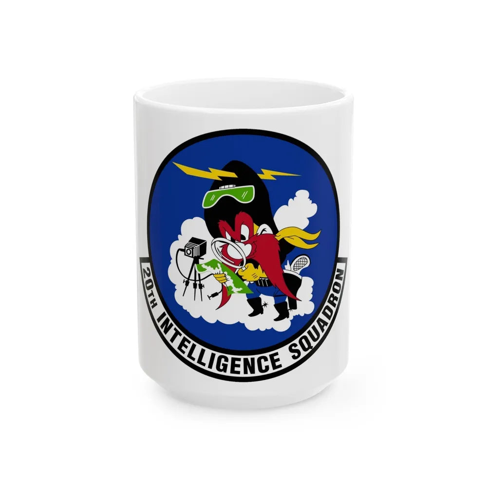 20 Intelligence Squadron ACC (U.S. Air Force) White Coffee Mug-15oz-Go Mug Yourself