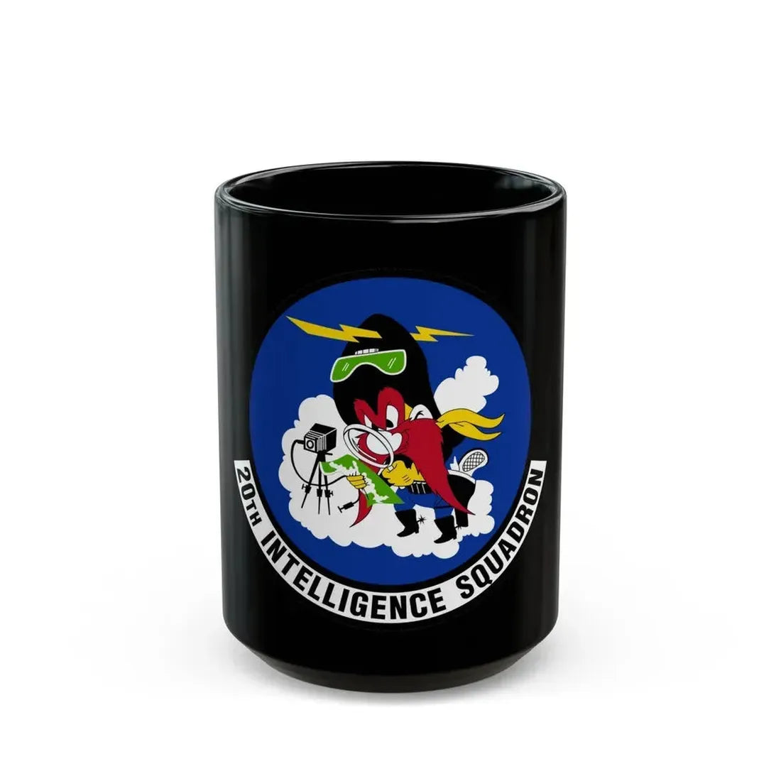 20 Intelligence Squadron ACC (U.S. Air Force) Black Coffee Mug 15oz - Go Mug Yourself