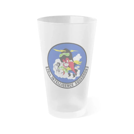 20 Intelligence Squadron ACC (U.S. Air Force) Frosted Pint Glass 16oz 16oz Frosted - Go Mug Yourself