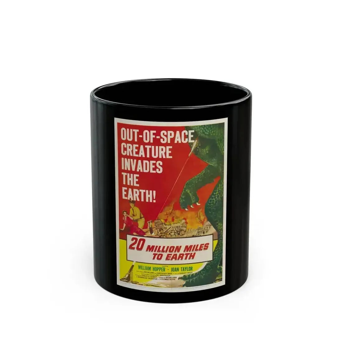 20 MILLION MILES TO EARTH 1957 Movie Poster - Black Coffee Mug 11oz - Go Mug Yourself