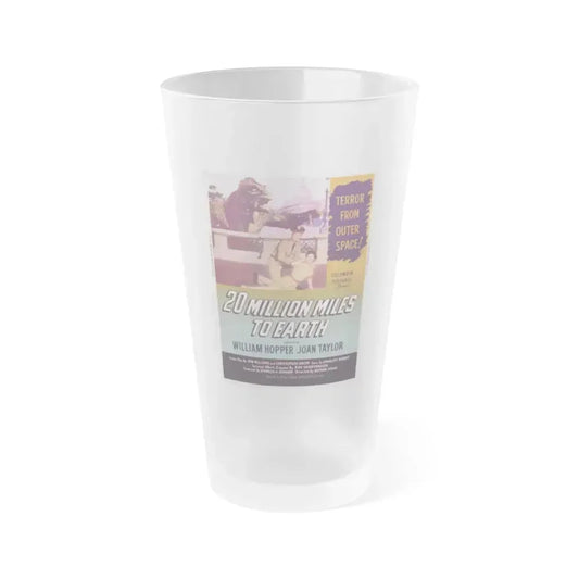 20 MILLION MILES TO EARTH (4) 1957 Movie Poster - Frosted Pint Glass 16oz 16oz Frosted - Go Mug Yourself