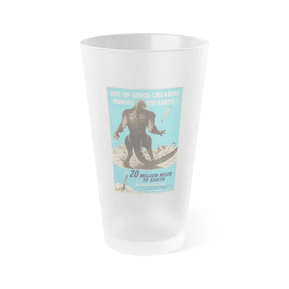 20 MILLION MILES TO EARTH (5) 1957 Movie Poster - Frosted Pint Glass 16oz-16oz-Frosted-Go Mug Yourself