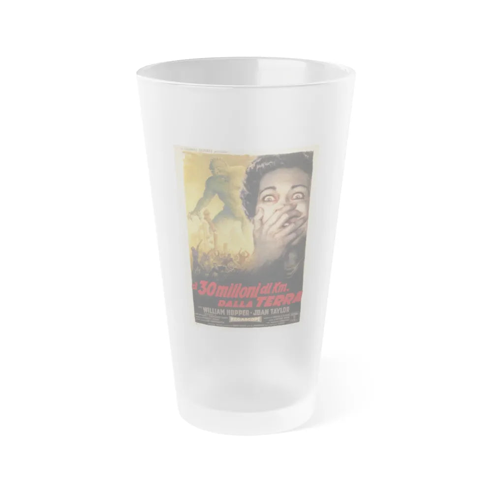 20 MILLION MILES TO EARTH (ITALIAN 2) 1957 Movie Poster - Frosted Pint Glass 16oz-16oz-Frosted-Go Mug Yourself