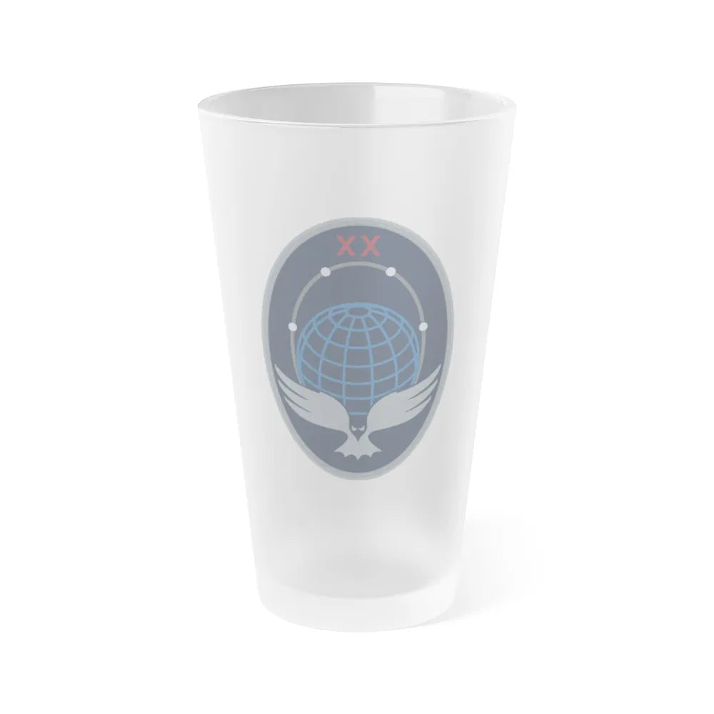 20 Space Surveillance Squadron (U.S. Space Force) Frosted Pint Glass 16oz-Go Mug Yourself