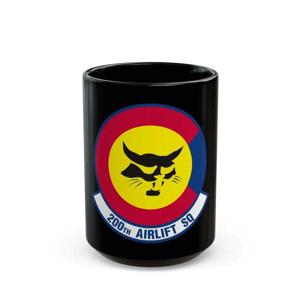 200 Airlift Squadron (U.S. Air Force) Black Coffee Mug-15oz-Go Mug Yourself