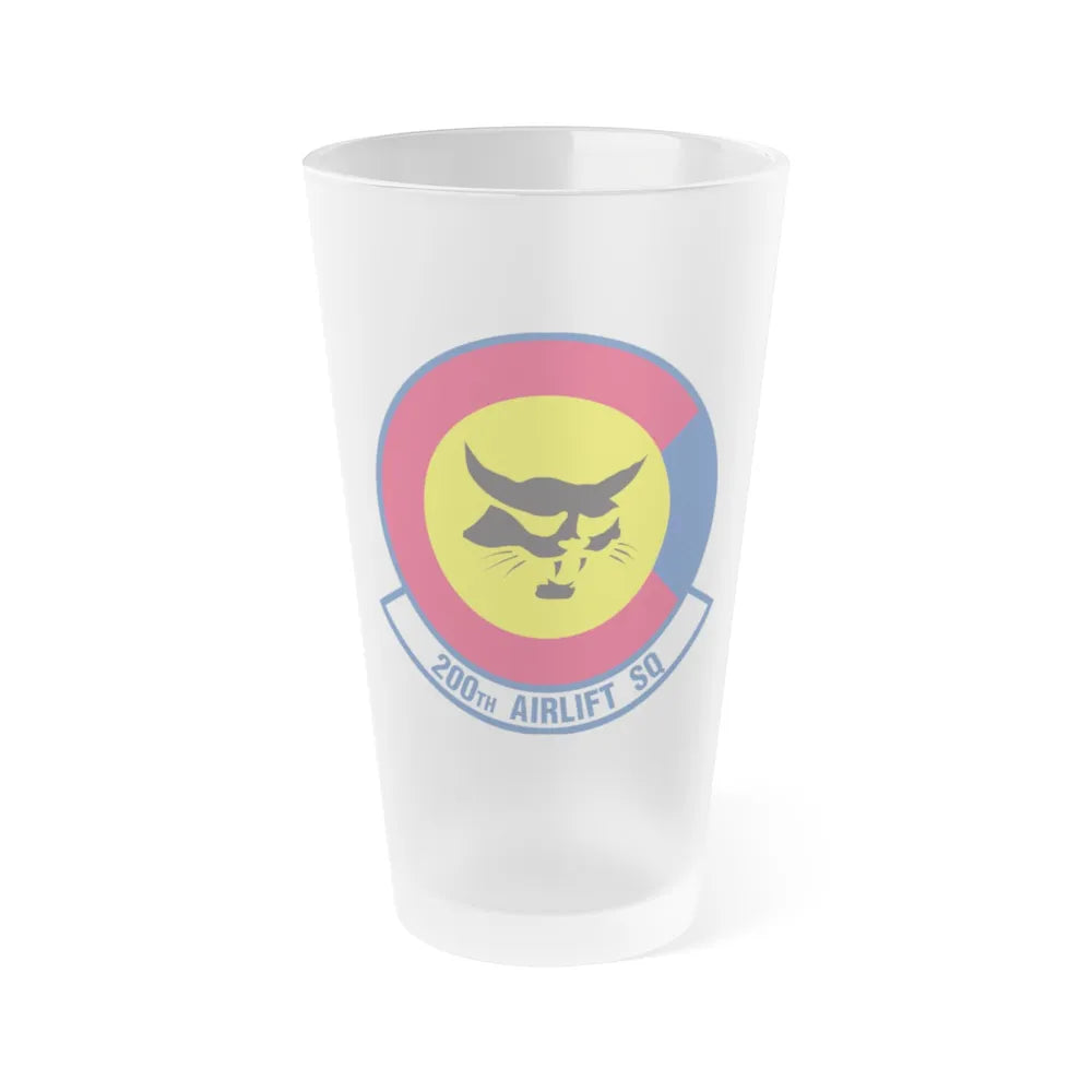 200 Airlift Squadron (U.S. Air Force) Frosted Pint Glass 16oz-16oz-Frosted-Go Mug Yourself