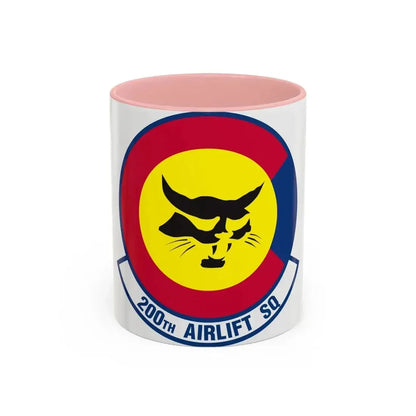 200 Airlift Squadron (U.S. Air Force) Accent Coffee Mug 11oz Pink - Go Mug Yourself
