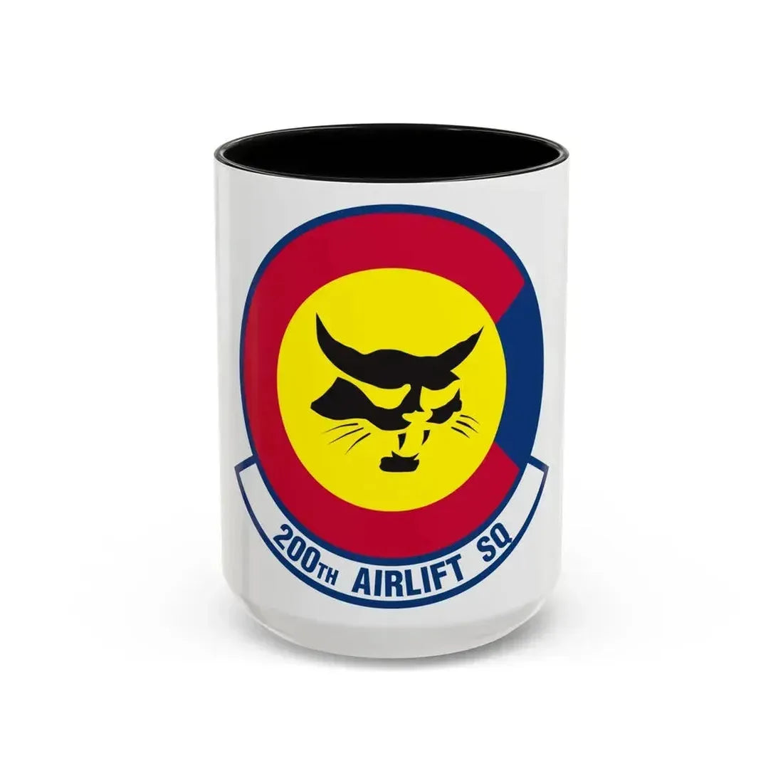 200 Airlift Squadron (U.S. Air Force) Accent Coffee Mug 15oz Black - Go Mug Yourself