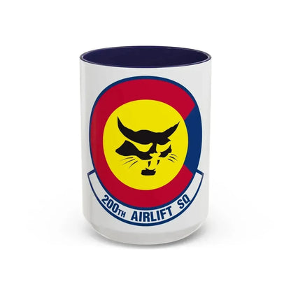 200 Airlift Squadron (U.S. Air Force) Accent Coffee Mug 15oz Navy - Go Mug Yourself
