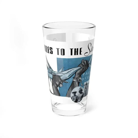 200 Miles To The Stone Age, The American Magazine, July 1936 (Magazine Illustration) Pint Glass 16oz 16oz - Go Mug Yourself