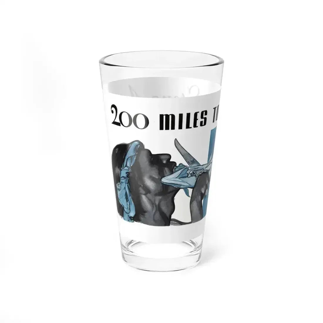 200 Miles To The Stone Age, The American Magazine, July 1936 (Magazine Illustration) Pint Glass 16oz - Go Mug Yourself