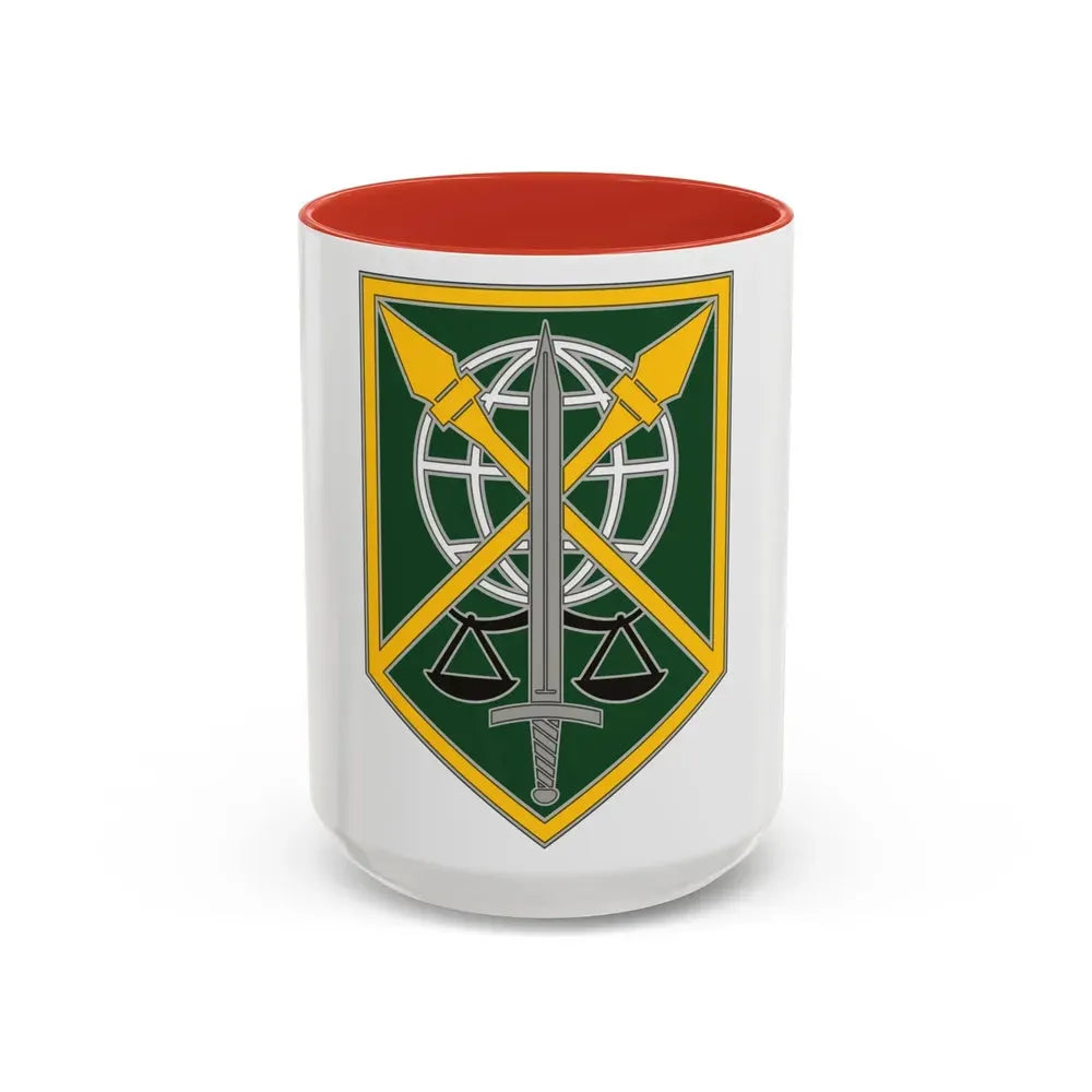 200 Military Police Command (U.S. Army) Accent Coffee Mug 15oz Red - Go Mug Yourself