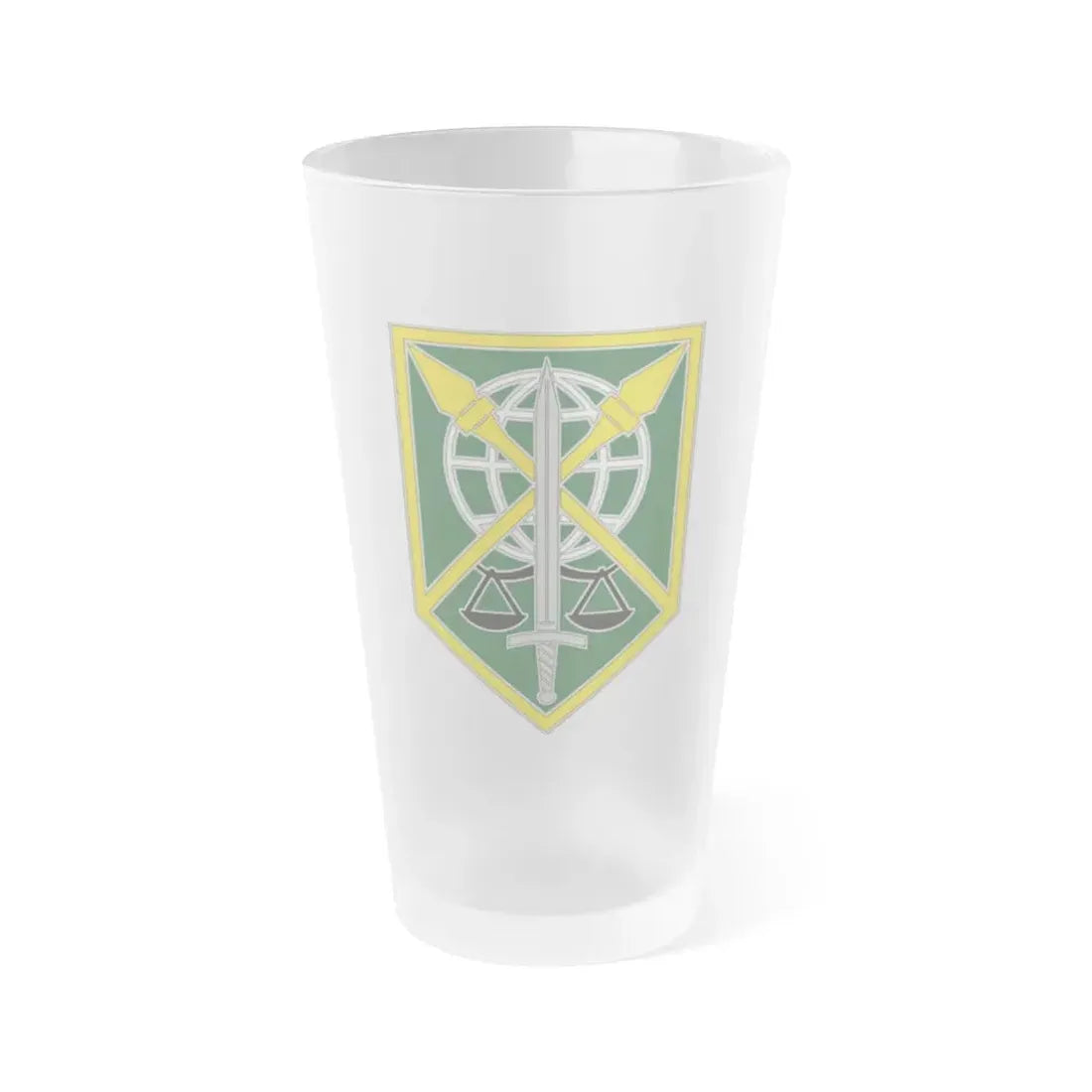 200 Military Police Command (U.S. Army) Frosted Pint Glass 16oz - Go Mug Yourself