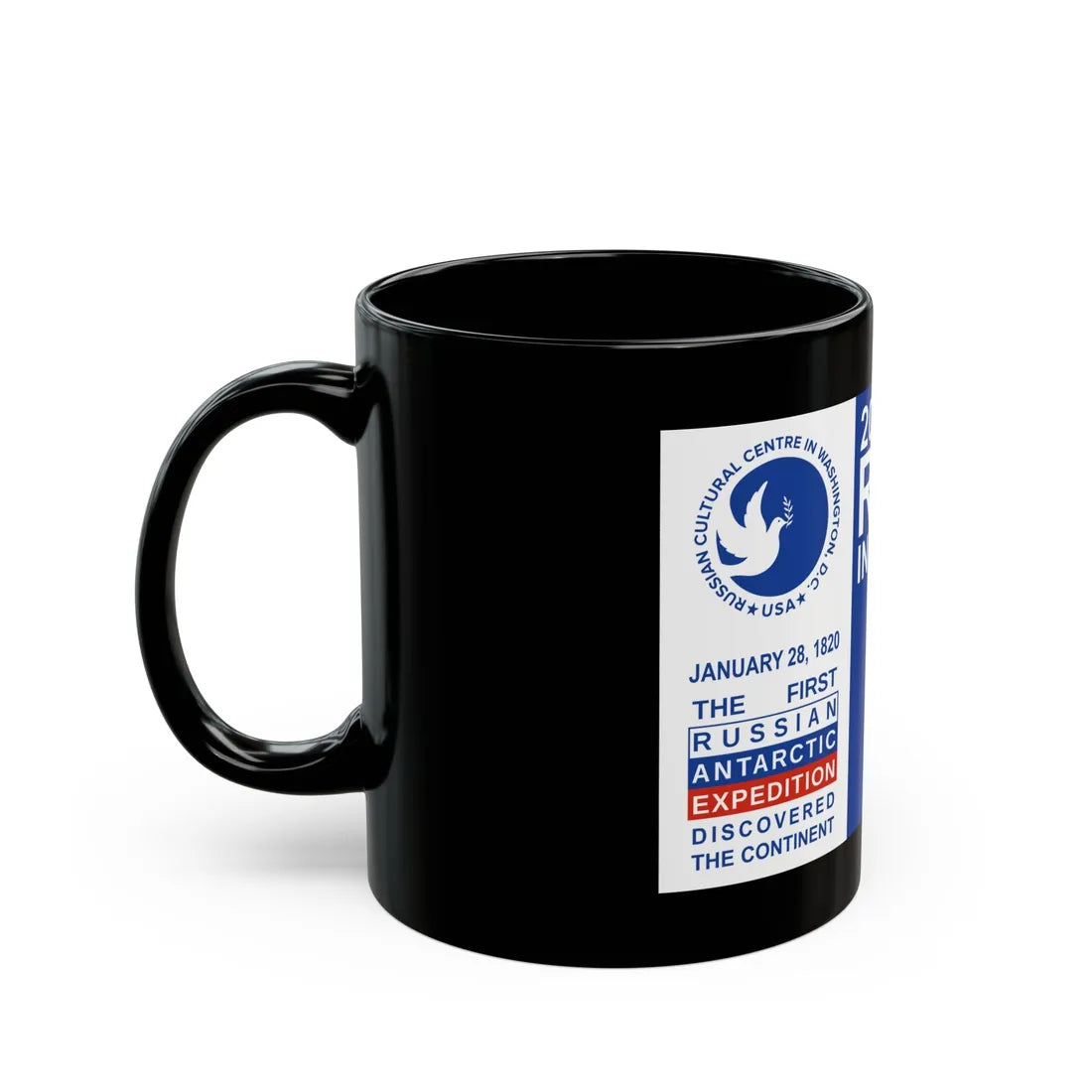 200 Years of Russia in Antarctica Commemorative - Black Coffee Mug - Go Mug Yourself