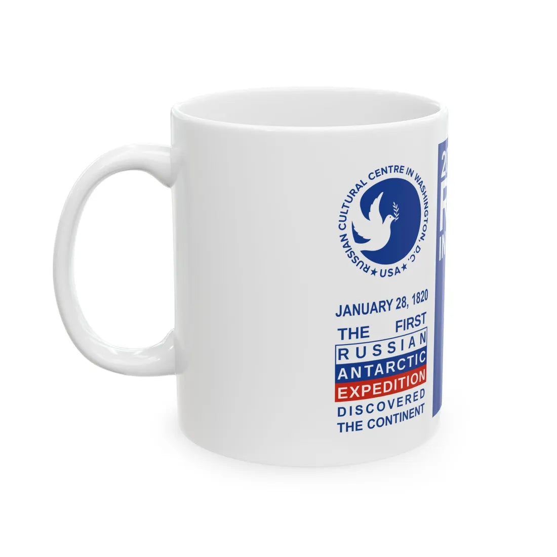 200 Years of Russia in Antarctica Commemorative - White Coffee Mug - Go Mug Yourself