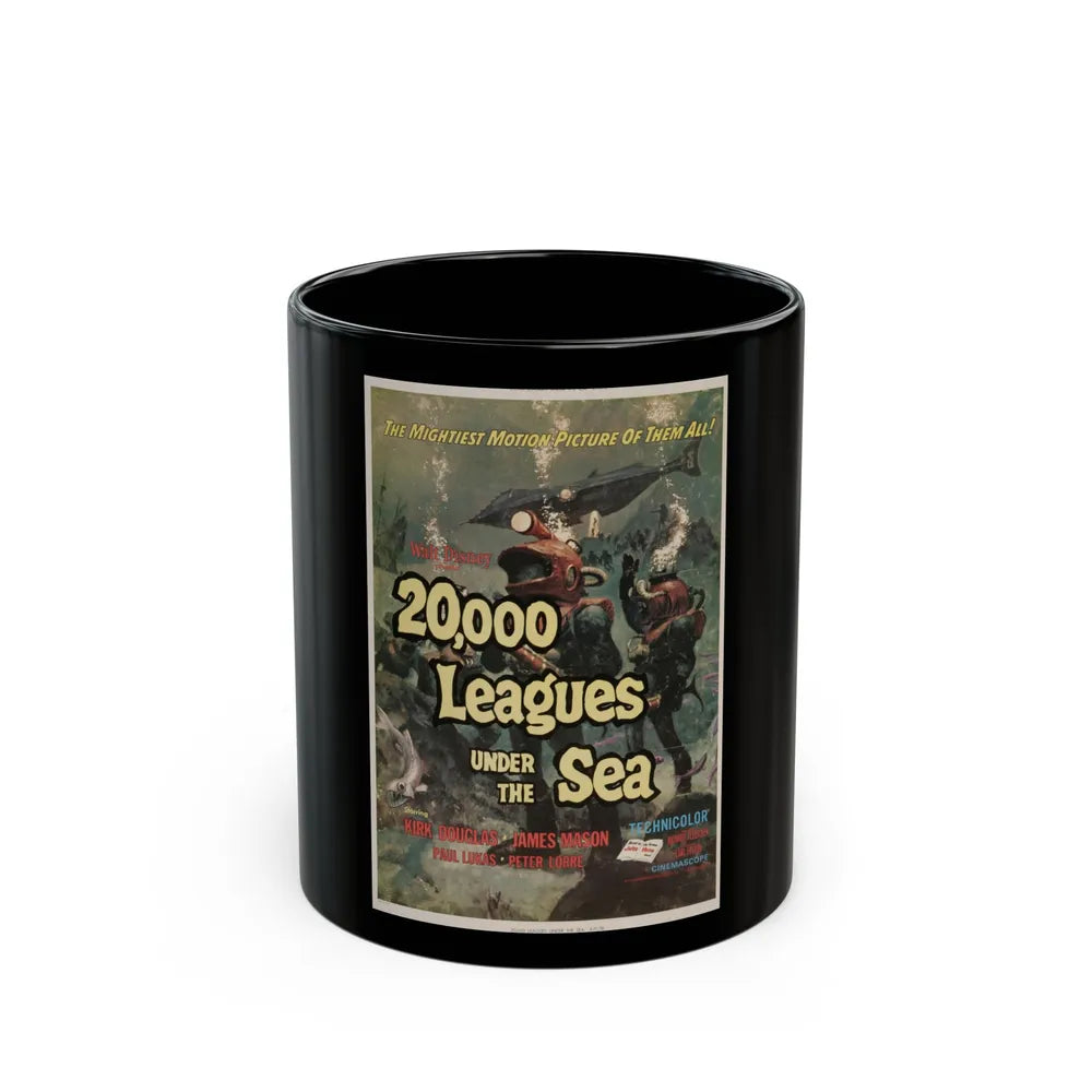 20,000 LEAGUES UNDER THE SEA 1954 Movie Poster - Black Coffee Mug-11oz-Go Mug Yourself