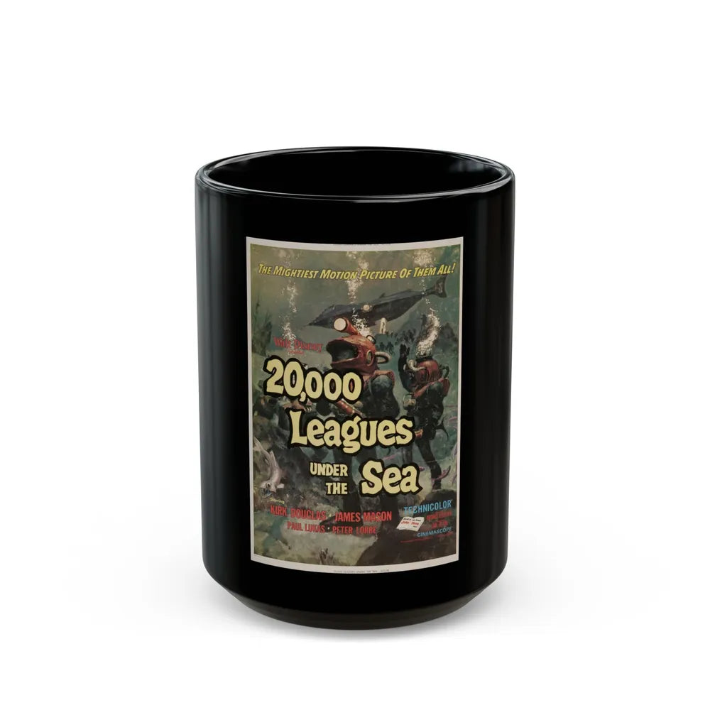 20,000 LEAGUES UNDER THE SEA 1954 Movie Poster - Black Coffee Mug-15oz-Go Mug Yourself