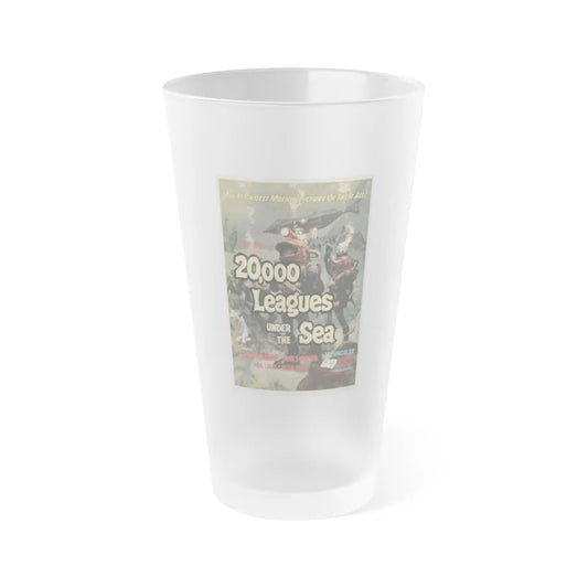 20,000 LEAGUES UNDER THE SEA 1954 Movie Poster - Frosted Pint Glass 16oz-16oz-Frosted-Go Mug Yourself