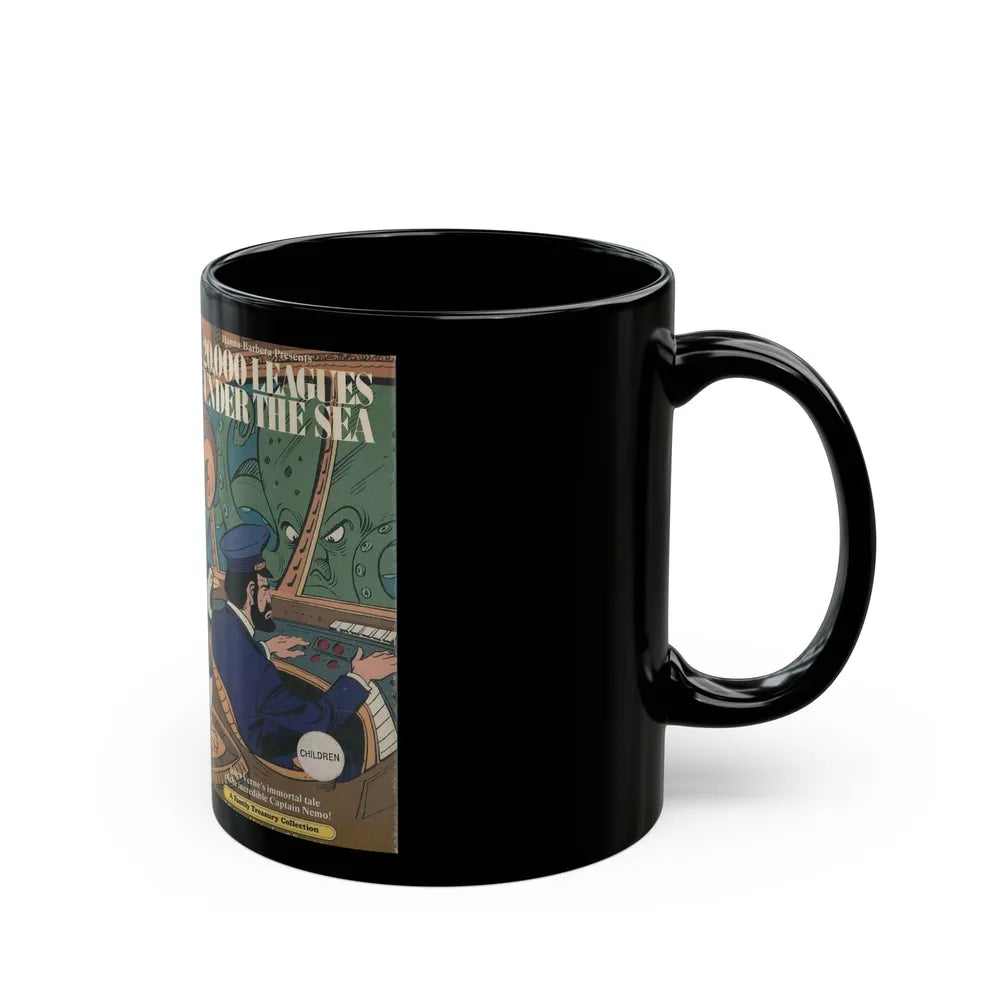 20000 LEAGUES UNDER THE SEA CARTOON HANNA BARBARA (VHS COVER) - Black Coffee Mug-Go Mug Yourself