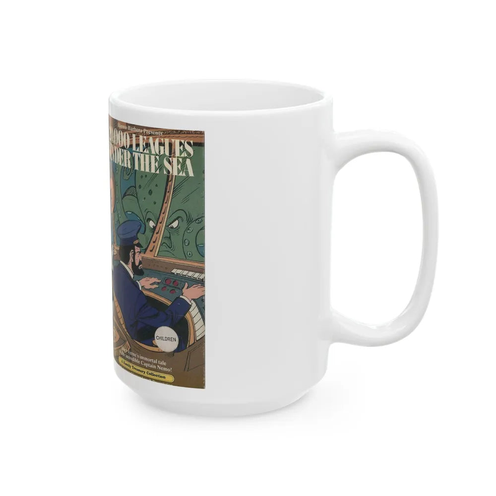 20000 LEAGUES UNDER THE SEA CARTOON HANNA BARBARA (VHS COVER) - White Coffee Mug-Go Mug Yourself