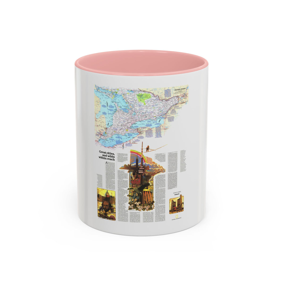 Canada - Ontario, Great Cities (1978) (Map) Accent Coffee Mug