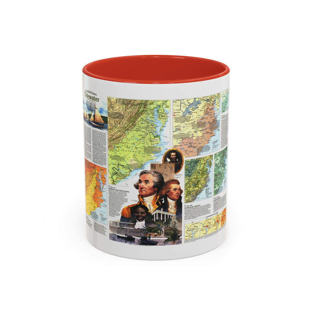 USA - Tidewater and Environs 2 (1988) (Map) Accent Coffee Mug