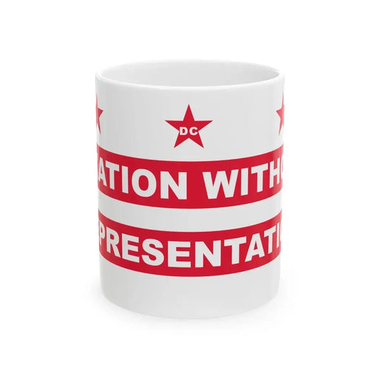 2002 Washington D.C. protest Flag (United States) White Coffee Mug 11oz - Go Mug Yourself