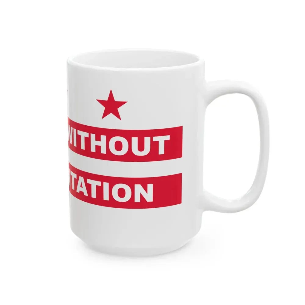 2002 Washington D.C. protest Flag (United States) White Coffee Mug - Go Mug Yourself