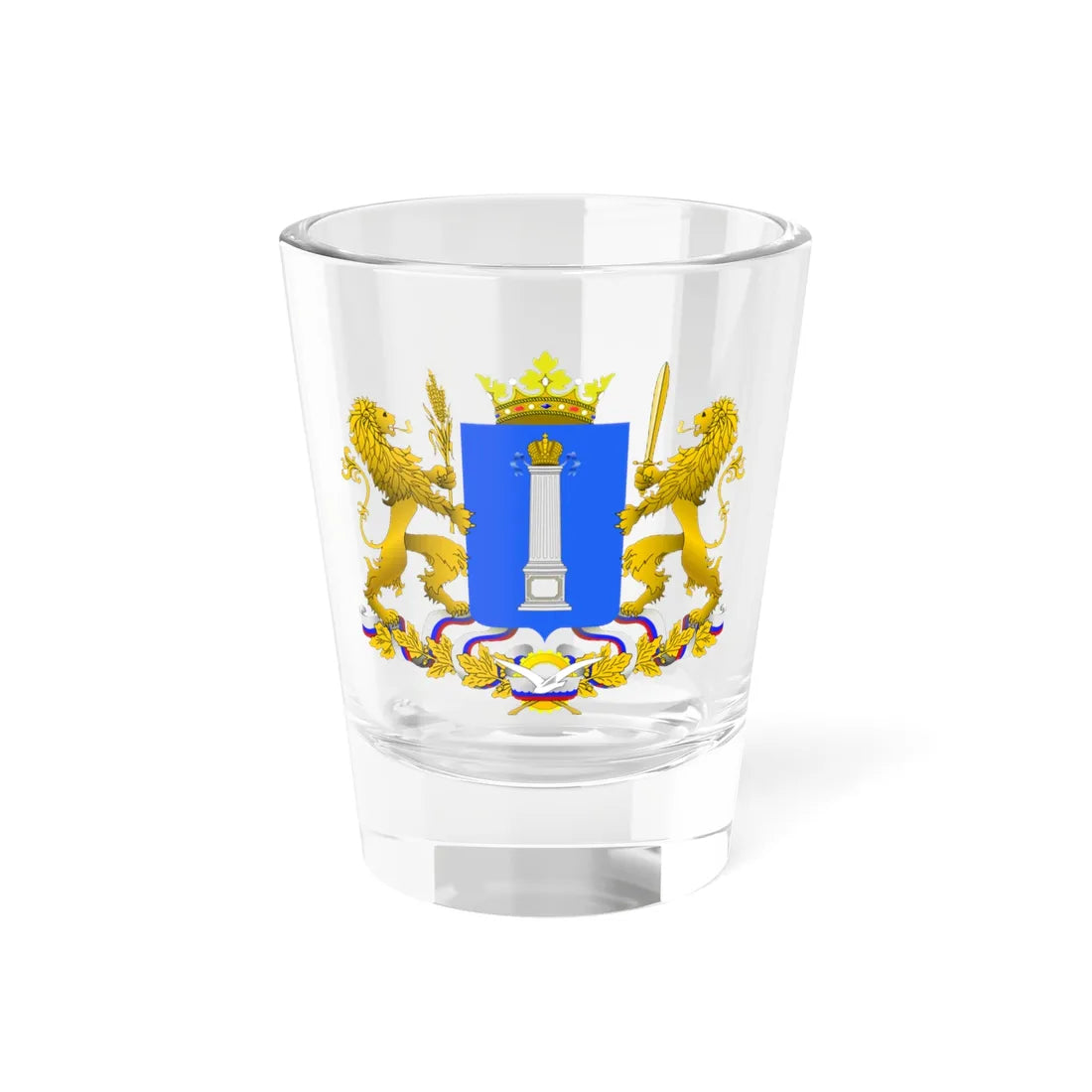 Герб Ульяновской области 2004 (Russia) (Coat of Arms) Shot Glass 1.5oz 1.5oz - Go Mug Yourself