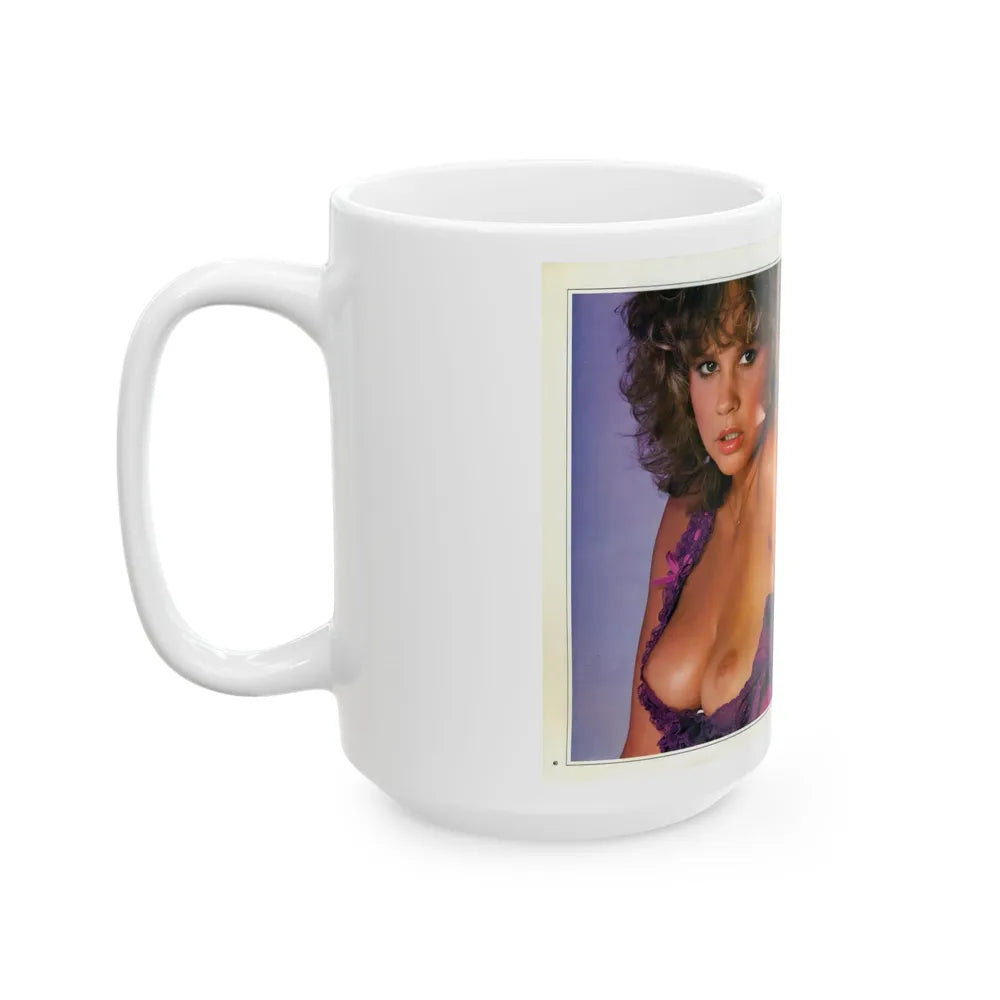 Linda Blair #227 - Partially Topless 1 (Vintage Female Icon) White Coffee Mug-Go Mug Yourself