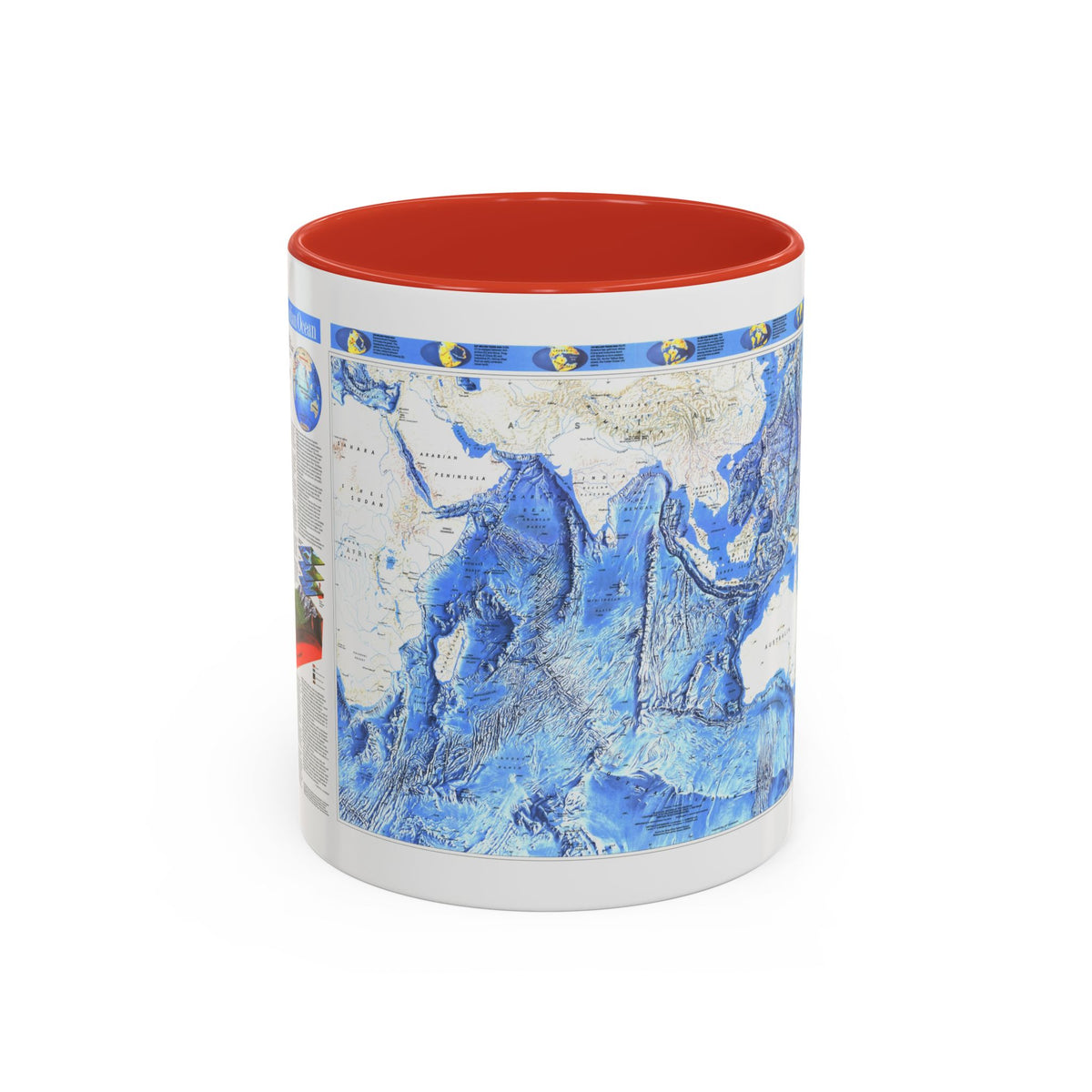 Indian Ocean (1992) (Map) Accent Coffee Mug