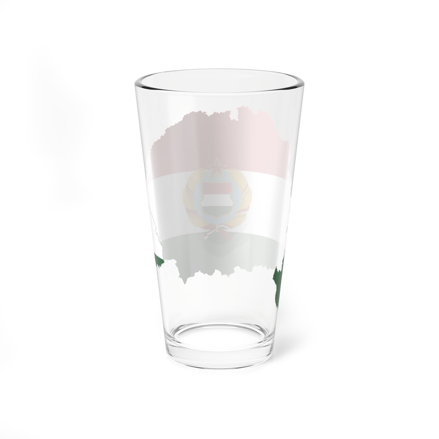Flag-map of Greater Hungary Kadar coat of arms (Hungary) Pint Glass 16oz
