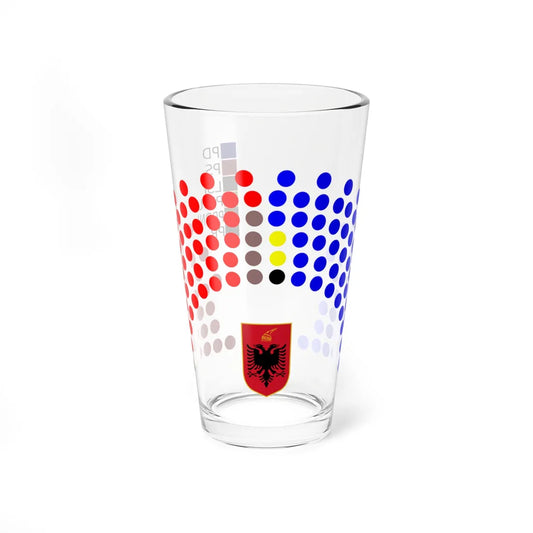 2009 Albanian Parliament Structure by party (Albania) (Coat of Arms) Pint Glass 16oz 16oz - Go Mug Yourself