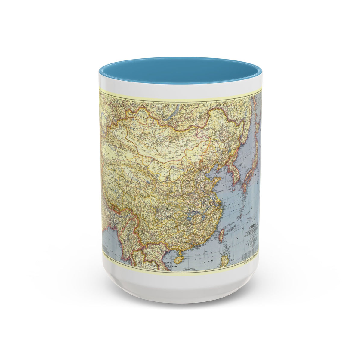 China (1945) (Map) Accent Coffee Mug