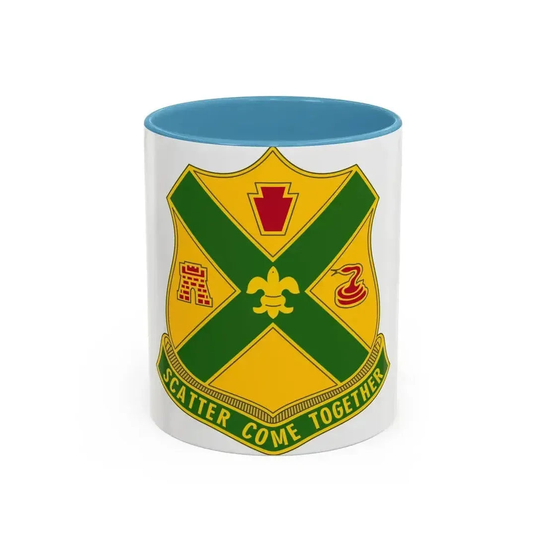 200th Field Artillery Battalion (U.S. Army) Accent Coffee Mug 11oz Light Blue - Go Mug Yourself
