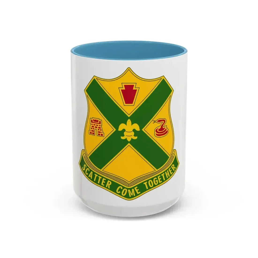 200th Field Artillery Battalion (U.S. Army) Accent Coffee Mug 15oz Light Blue - Go Mug Yourself