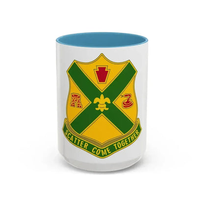 200th Field Artillery Battalion (U.S. Army) Accent Coffee Mug 15oz Light Blue - Go Mug Yourself