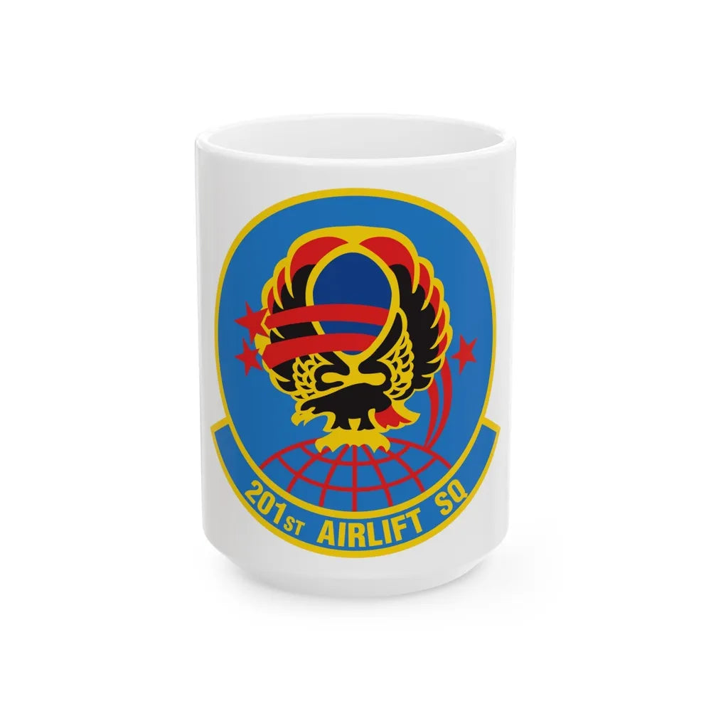 201 Airlift Squadron (U.S. Air Force) White Coffee Mug-15oz-Go Mug Yourself