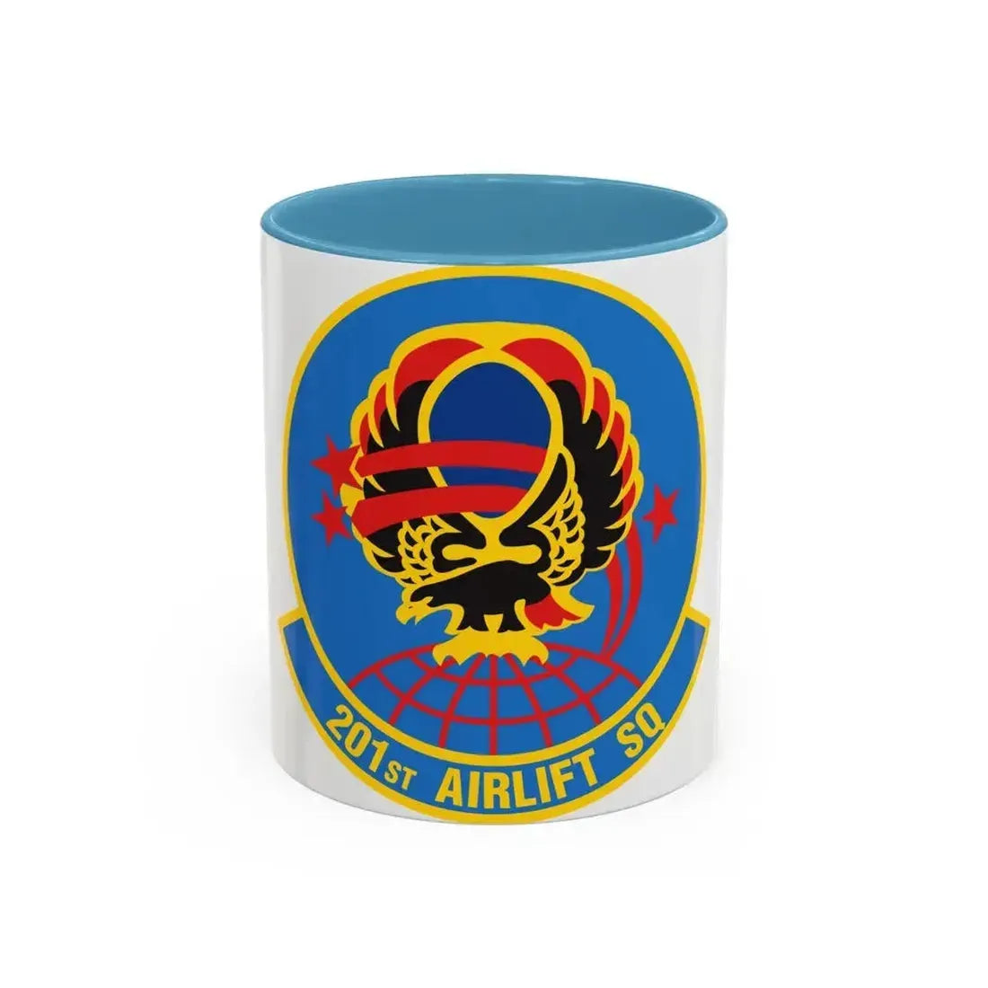 201 Airlift Squadron (U.S. Air Force) Accent Coffee Mug 11oz Light Blue - Go Mug Yourself
