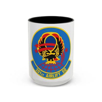 201 Airlift Squadron (U.S. Air Force) Accent Coffee Mug 15oz Black - Go Mug Yourself