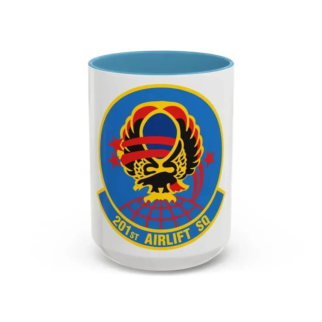 201 Airlift Squadron (U.S. Air Force) Accent Coffee Mug 15oz Light Blue - Go Mug Yourself