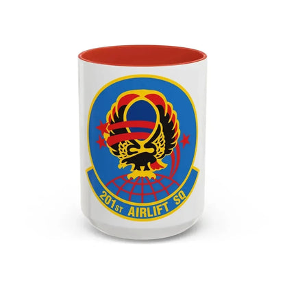 201 Airlift Squadron (U.S. Air Force) Accent Coffee Mug 15oz Red - Go Mug Yourself